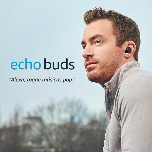 Echo Buds (2ª geração) | Fones de ouvido sem fio com cancelamento de ruído ativo e Alexa integrada
