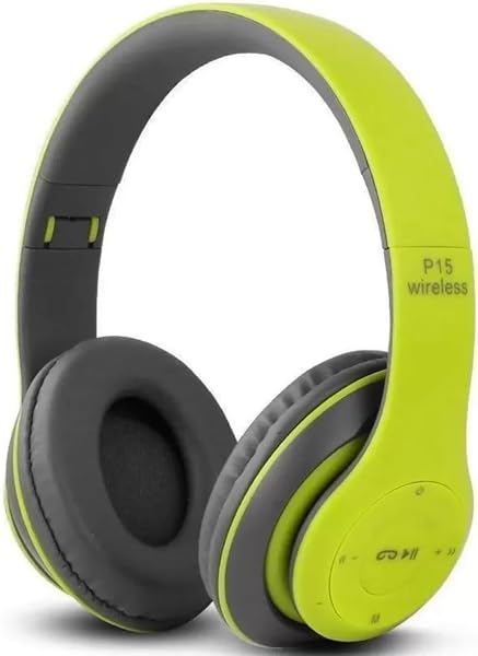 Fone De Ouvido Bluetooth 5.0 Bateria Longa Duração Sem Fio Headphone Extra Bass Dobravel Para Treino, Academia, Trabalho (Verde)