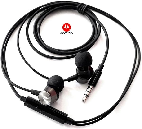 Fone De Ouvido Com Fio In Ear Estereo Preto Motorola na embalagem econômica, 5590