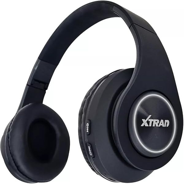 Fone de ouvido sem fio Bluetooth Iluminação RGB Cartão SD e P2 Headphone Bluetooth LC-849 Marca XTRAD