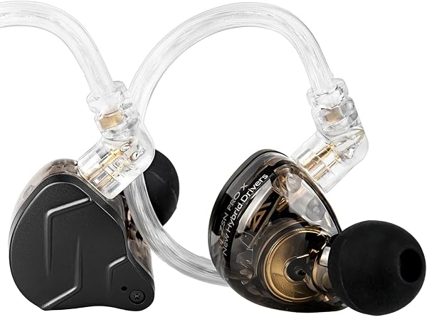 Fones de Ouvido KZ ZSN Prox In Ear Buds Yinyoo Híbrido Dinâmico Acionador Equilibrado Armadura Fones de Ouvido Dual Driver 1DD 1BA Som Estéreo Profundo Ergonômico Confortável (Com Microfone, Preto)