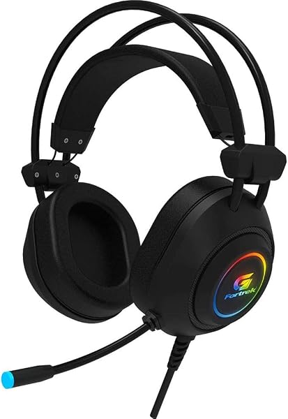 Headset Gamer Fortrek Crusader com Microfone, Almofadas Over-Ear e Iluminação RGB