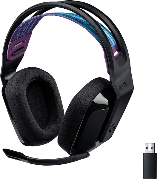 Headset Sem Fio Logitech G535 LIGHTSPEED Ultraleve com Microfone Flip-to-Mute, 33 Horas de Bateria, Compatível com PC e PlayStation