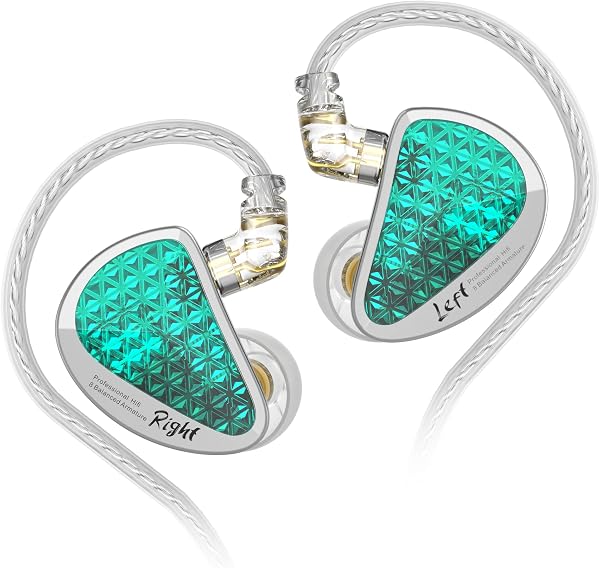 KZ AS16 Pro IEM Fone de Ouvido com 16 Drivers de Armadura Balanceada 8BA por Lado Sem Microfone (Preto)