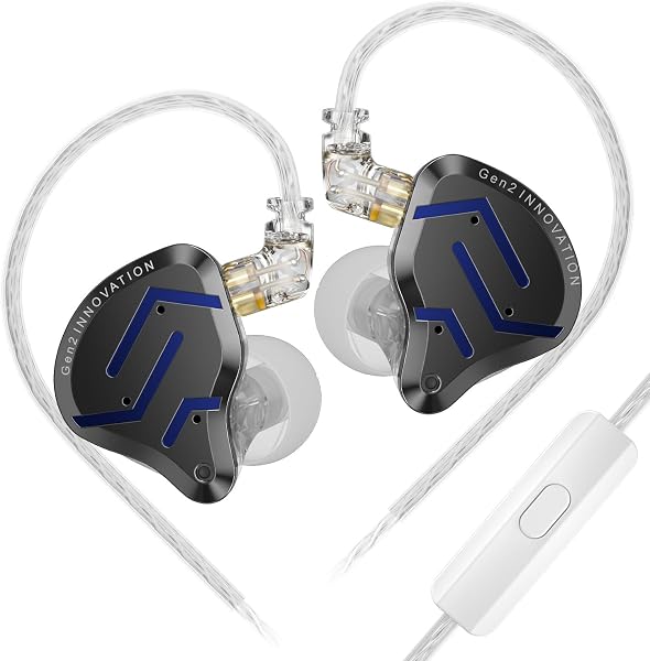 KZ ZSN Pro 2 IEM, Fones de Ouvido In-Ear HiFi Com Drivers Híbridos 1BA 1DD, Monitores Intra-Auriculares de Alta Fidelidade Para Músicos Com Cabo Sem Emaranhamento