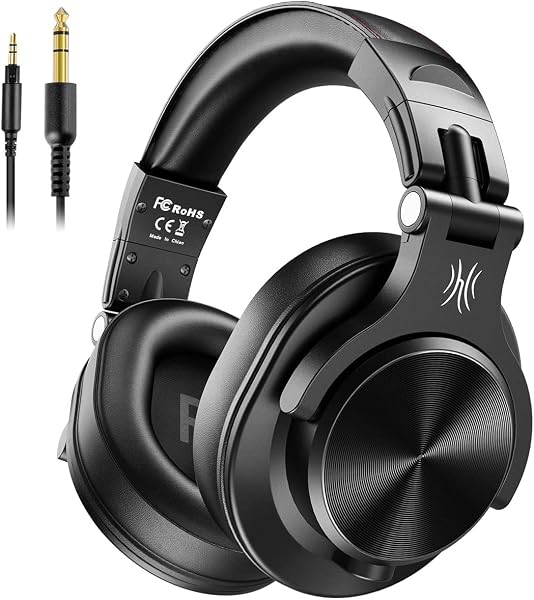 OneOdio Fones de ouvido A71 com gravação de estúdio de alta resolução – Fones de ouvido com fio com SharePort, fone de ouvido dobrável de mixagem de monitoramento com som estéreo, conector de 3,5/6,35